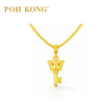 POH KONG 916/22K Yellow Gold King’s Crown Key Pendant