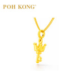 POH KONG 916/22K Yellow Gold King’s Crown Key Pendant
