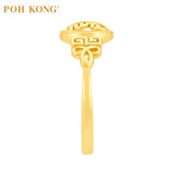 POH KONG 916/22K Yellow Gold Happy Love Double Happiness Design Ring