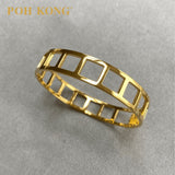 POH KONG 916/22K Yellow Gold Tranz Classic Bangle