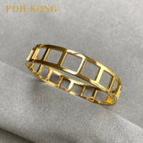 POH KONG 916/22K Yellow Gold Tranz Classic Bangle