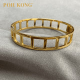 POH KONG 916/22K Yellow Gold Tranz Classic Bangle