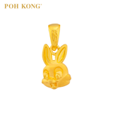 POH KONG 916/22K Yellow Gold Auspicious Bunny Head Pendant