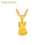 POH KONG 916/22K Yellow Gold Auspicious Bunny Head Pendant
