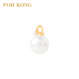 POH KONG 585/14K Yellow Gold Pure Pearl Bliss Stud Earrings