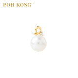 POH KONG 585/14K Yellow Gold Pure Pearl Bliss Stud Earrings