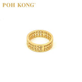 POH KONG 916/22K Gold Robust Abacus Ring