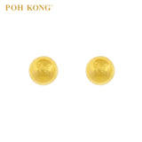 POH KONG 916/22K Yellow Gold Classic Round Shape Earrings