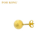 POH KONG 916/22K Yellow Gold Classic Round Shape Earrings