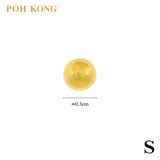 POH KONG 916/22K Yellow Gold Classic Round Shape Earrings