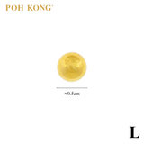 POH KONG 916/22K Yellow Gold Classic Round Shape Earrings