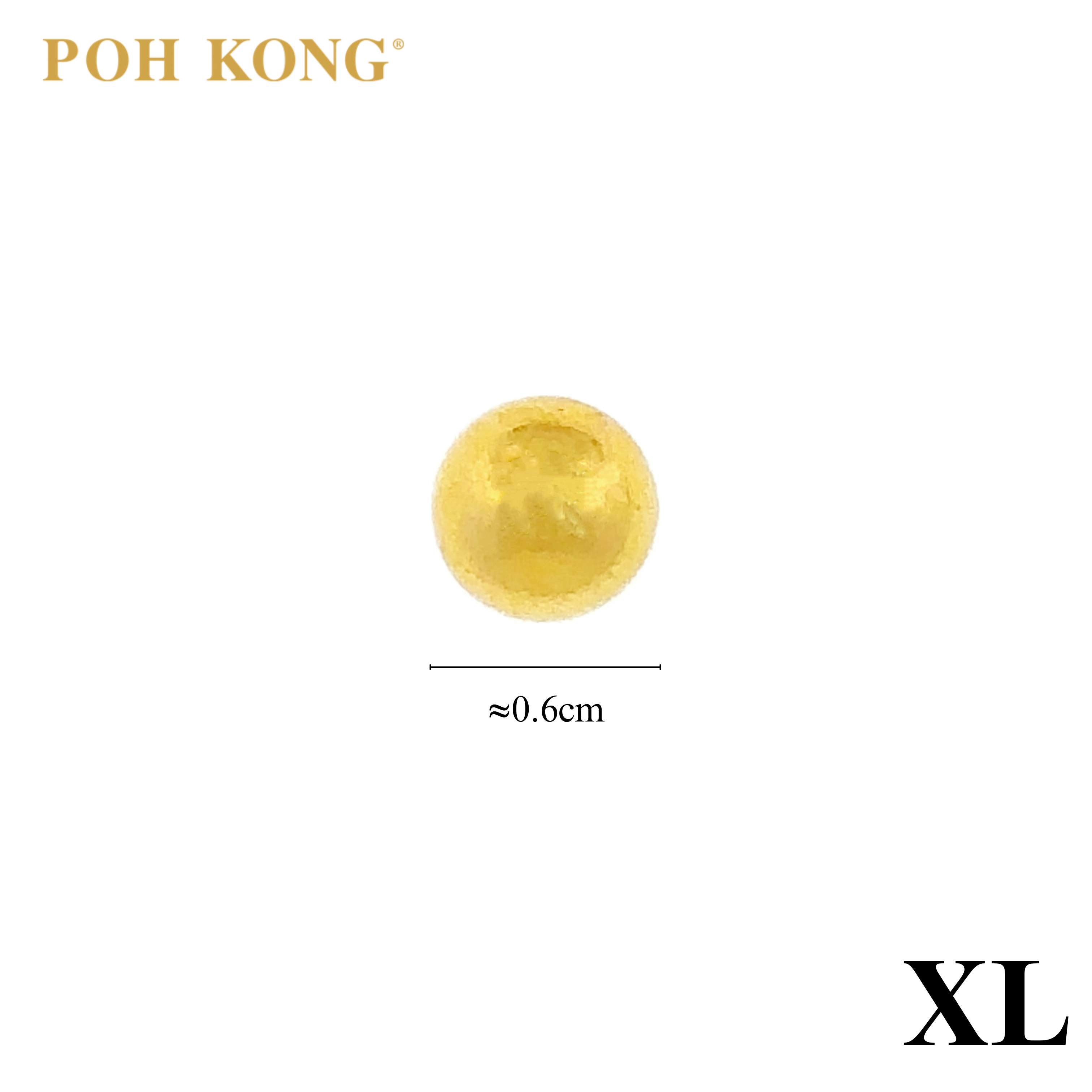 POH KONG 916/22K Yellow Gold Classic Round Shape Earrings