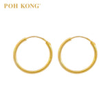 POH KONG 916/22K Gold Classic Hoop Earrings