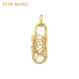 POH KONG 916/22K Gold Tranz Paper Clip Spider Net Pendant