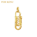 POH KONG 916/22K Gold Tranz Paper Clip Spider Net Pendant