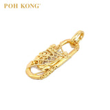 POH KONG 916/22K Gold Tranz Paper Clip Spider Net Pendant