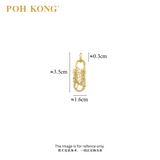 POH KONG 916/22K Gold Tranz Paper Clip Spider Net Pendant