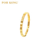POH KONG 916/22K Yellow Gold Accordion Band Ring