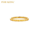 POH KONG 916/22K Yellow Gold Accordion Band Ring