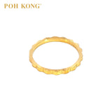 POH KONG 916/22K Yellow Gold Accordion Band Ring