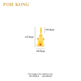 POH KONG 916/22K Yellow Gold Ancient Coin Bear With Enamel Pendant