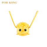 POH KONG 916/22K Yellow Gold Durian Queen With Enamel Pendant