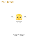 POH KONG 916/22K Yellow Gold Durian Queen With Enamel Pendant