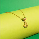 POH KONG 916/22K Gold Anggun Manja Heart Necklace