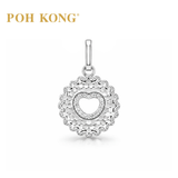 POH KONG 750/18K Diamond Floral Heart Pendant