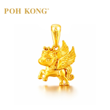 POH KONG 916/22K Yellow Gold Auspicious Crowned Pegasus Pendant