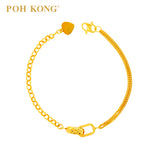 POH KONG 916/22K Yellow Gold Geometric Square Bracelet