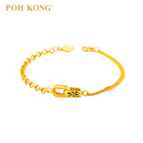 POH KONG 916/22K Yellow Gold Geometric Square Bracelet