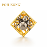 POH KONG 916/22K Gold Tranz Spider Cube Pendant