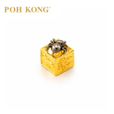 POH KONG 916/22K Gold Tranz Spider Cube Pendant
