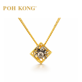 POH KONG 916/22K Gold Tranz Spider Cube Pendant