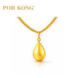 POH KONG 916/22K Yellow Gold Teardrop Radiant Pendant