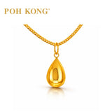 POH KONG 916/22K Yellow Gold Teardrop Radiant Pendant