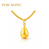 POH KONG 916/22K Yellow Gold Teardrop Radiant Pendant