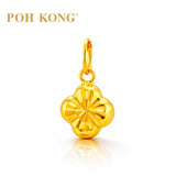 POH KONG 916/22K Yellow Gold Clover Radiant Pendant
