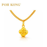 POH KONG 916/22K Yellow Gold Clover Radiant Pendant