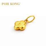 POH KONG 916/22K Yellow Gold Clover Radiant Pendant