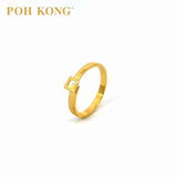 POH KONG 916/22K Yellow Gold Tranz Mini Square Ring (2001)