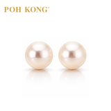 POH KONG 750/18K Yellow Gold Freshwater Pearl Stud Earrrings