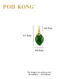 POH KONG 750/18K Yellow Gold Longevity Peach Jade Pendant