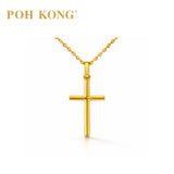 POH KONG 750/18K Yellow Gold Golden Blessing Cross Pendant