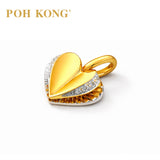 POH KONG 750/18K Yellow Gold Golden Promise Heart Pendant