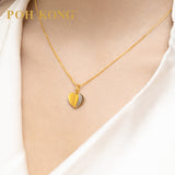 POH KONG 750/18K Yellow Gold Golden Promise Heart Pendant