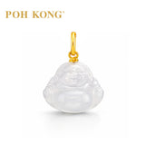 POH KONG 750/18K Yellow Gold Lucky Blessings Buddha Pendant