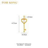 POH KONG 750/18K Yellow Gold  Heart-Shaped Key Pendant with Diamond