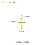 POH KONG 750/18K Yellow Gold Diamond Cross Pendant